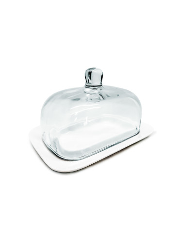 Порцеланов съд за масло Nerthus със стъклен капак