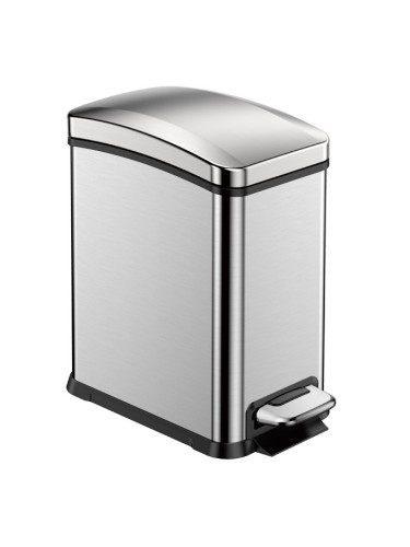 Кош за отпадъци EKO NEW REJOICE с педал (8 л) - хром мат