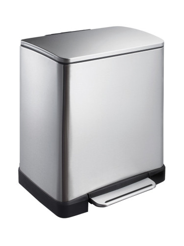 Кош за отпадъци EKO E-CUBE с педал (20 л) - хром мат