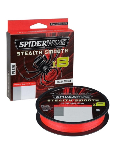 SpiderWire Stealth® Smooth8 x8 PE Braid Code Red 0,07 mm 6 kg-13 lbs 150 m Плетена линия