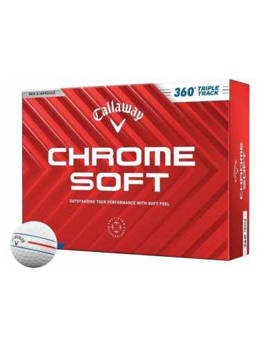 Callaway Chrome Soft 2024 White Golf Balls 360 Triple Track