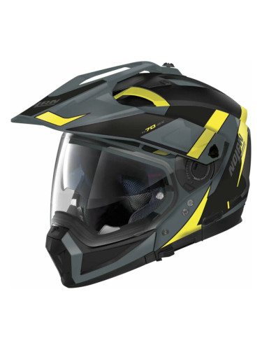 Nolan N70-2 X Skyfall N-Com Slate Grey Yellow/Black M Каска