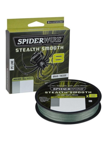 SpiderWire Stealth® Smooth8 x8 PE Braid Moss Green 0,07 mm 6 kg-13 lbs 150 m Плетена линия