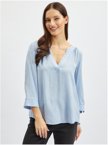 Orsay Light Blue Patterned Women's Blouse - Women