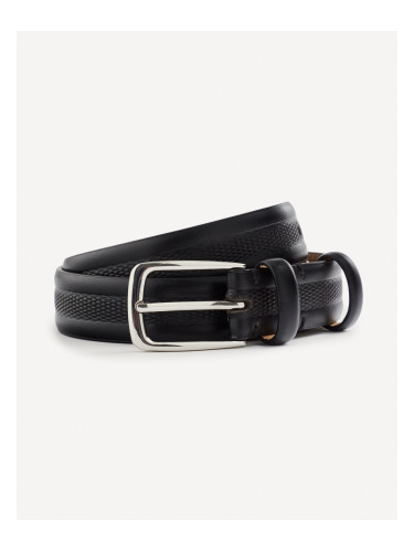 Black men's leather belt Celio Gisillage1