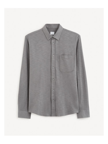 Celio Cotton Shirt Gaselle - Men's