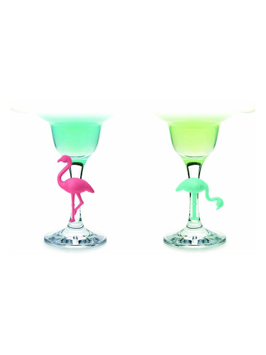 Сет маркери за чаши Vin Bouquet FLAMINGOS - 8 бр.