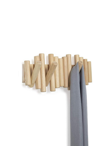 Закачалка за стена UMBRA PICKET - цвят натурално дърво
