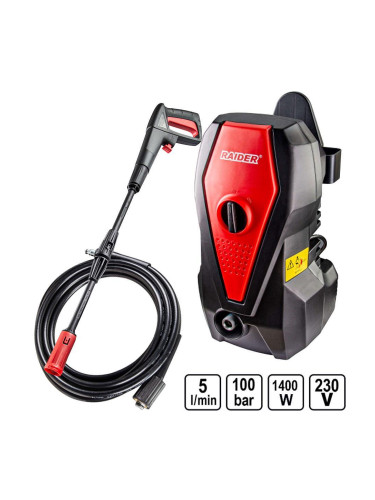 Водоструйка електрическа RAIDER RD-HPC09, 1400W, 100 bar, 300 л/час дебит