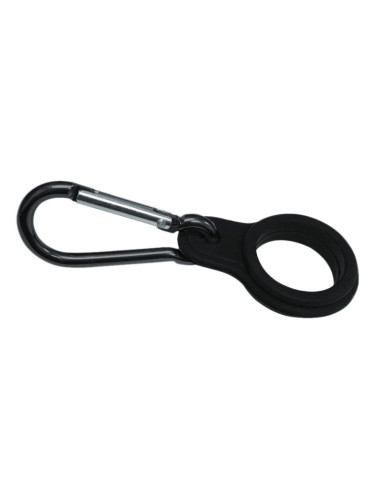 Туристически държач за бутилки Nerthus с карабинер - цвят черен