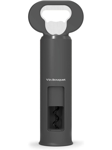 Тирбушон Vin Bouquet с отварачка за бутилки - черен