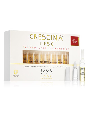 Crescina Transdermic 1300 Re-Growth грижа за растеж на косата за мъже 20x3,5 мл.