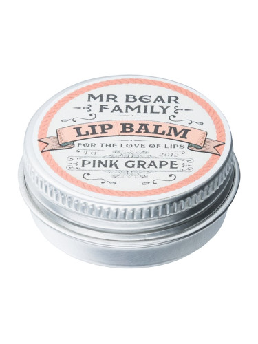 Mr Bear Family Pink Grape балсам за устни за мъже 15 мл.