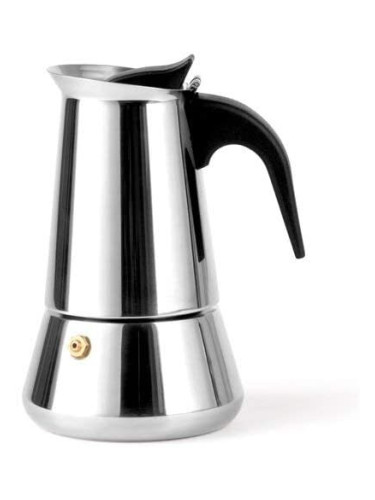 Стоманена кафеварка за 4 кафета LEOPOLD VIENNA TREVI полирана