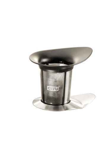 Стоманен филтър за чай GEFU ARMONIA с подложка