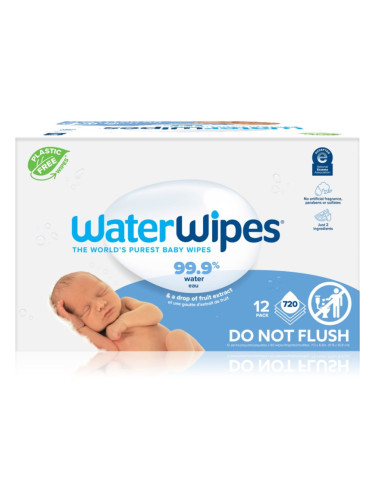 WaterWipes Baby Wipes 12 Pack нежни мокри кърпички за бебета 12x60 бр.