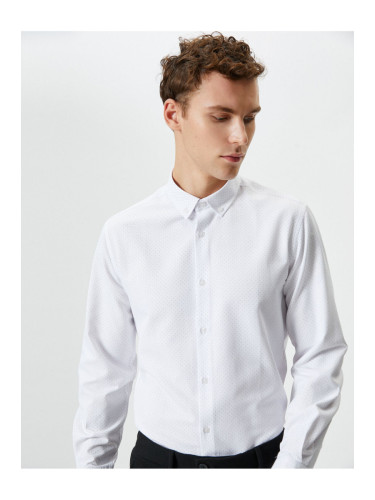 Koton Polka Dot Shirt Long Sleeve Classic Collar Buttoned