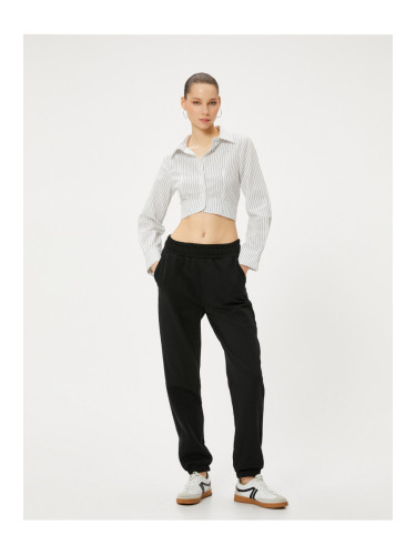Koton Jogger Sweatpants Elastic Waist Pockets Comfortable Fit