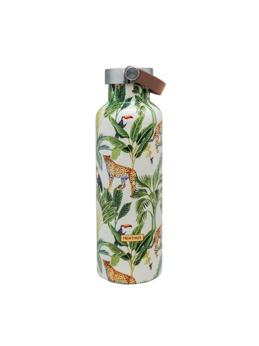 Двустенна спортна бутилка Nerthus JUNGLE с дръжка - 750 мл