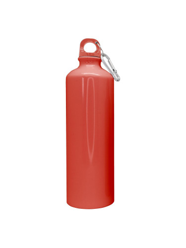 Туристическа бутилка Nerthus с карабинер - цвят корал - 800 мл