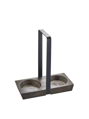 Дървена поставка GEFU за мелнички или канистри от серия X-PLOSION® с дръжка - размер M