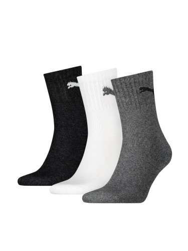 PUMA Къси чорапи  тъмносиво / черно / бяло