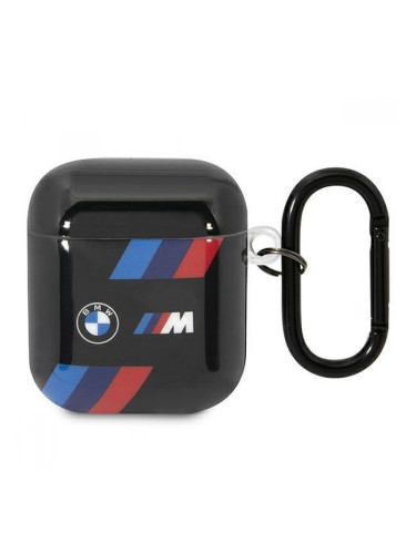 Силиконов калъф BMW Tricolor Stripes за Apple AirPods 1/2, BMA222SOTK