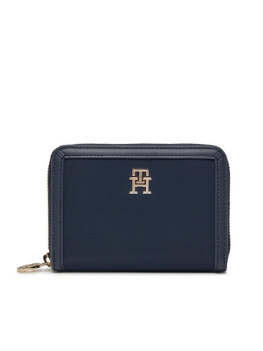 Голям дамски портфейл Tommy Hilfiger Th Essential S Med Za AW0AW15754 Тъмносин