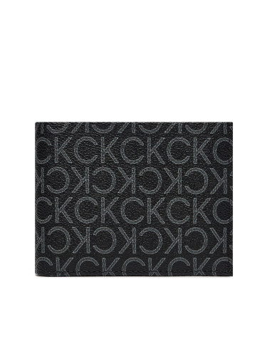 Голям мъжки портфейл Calvin Klein Ck Must Mono Bifold 5Cc W/Coin K50K511671 Черен