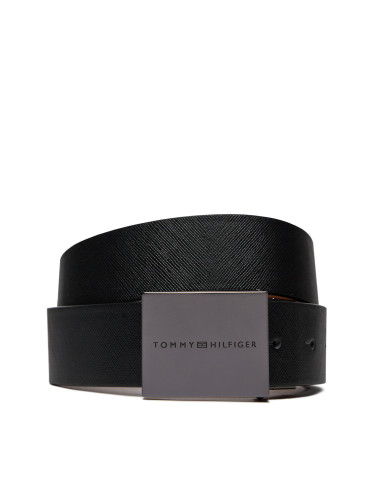 Мъжки колан Tommy Hilfiger Plaque Buckle 3.5 Rev AM0AM12063 Черен