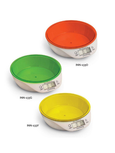 Електронна кухненска везна INNOLIVING с купа - оранжева