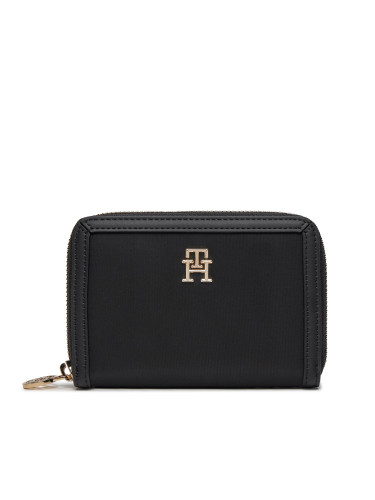 Голям дамски портфейл Tommy Hilfiger Th Essential S Med Za AW0AW15754 Черен