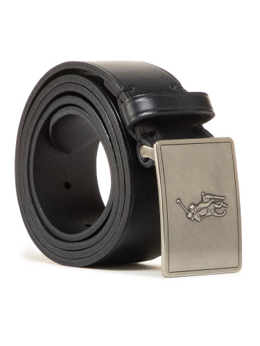 Мъжки колан Polo Ralph Lauren 36mm Pp Plaque Belt 405691693001 Черен