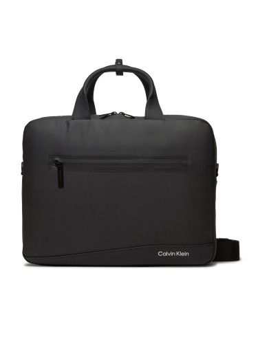 Чанта за лаптоп Calvin Klein Rubberized Conv Laptop Bag K50K511712 Ck Black BEH
