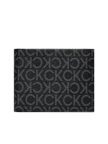 Голям мъжки портфейл Calvin Klein Ck Must Mono Trifold 10Cc W/Coi K50K511677 Черен
