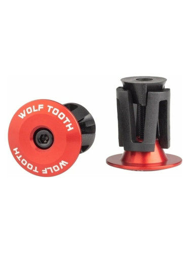 Wolf Tooth Alloy Bar End Plugs Red Дръжки