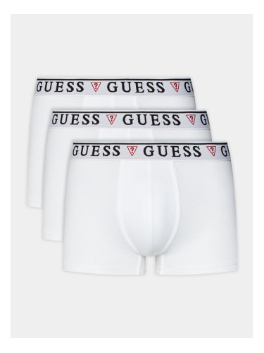 Guess Комплект 3 чифта боксерки U97G01 KCD31 Бял