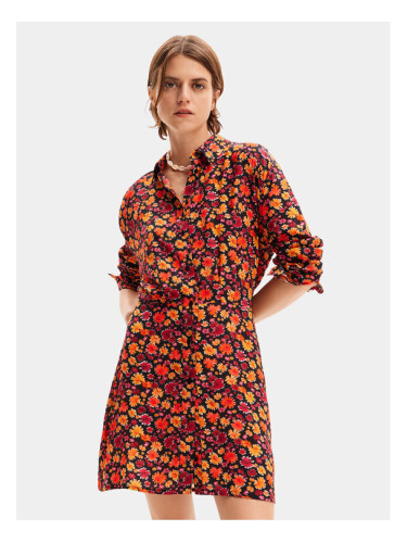 Desigual Рокля тип риза Yesh 24SWVW29 Оранжев Regular Fit