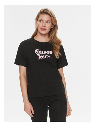 Guess Тишърт Gothic W4RI49 K6XN4 Черен Regular Fit