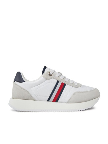 Tommy Hilfiger Сникърси Essential Runner Global Stripes FW0FW07831 Бял