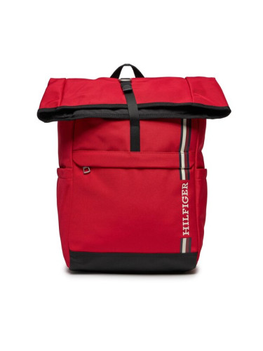 Tommy Hilfiger Раница Th Monotype Rolltop Backpack AM0AM11792 Червен