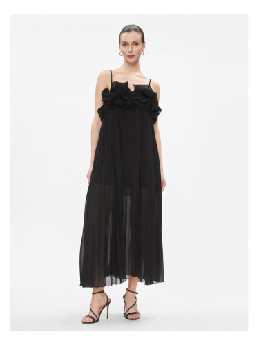 ViCOLO Коктейлна рокля TR1108 Черен Regular Fit