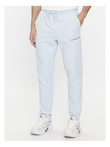 Calvin Klein Jeans Долнище анцуг Institutional Hwk Pant J30J324739 Светлосиньо Regular Fit