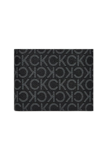 Calvin Klein Голям мъжки портфейл Ck Must Mono Bifold 5Cc W/Coin K50K511671 Черен