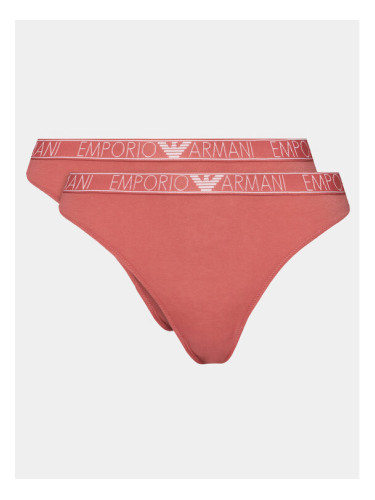 Emporio Armani Underwear Комплект 2 чифта класически бикини 163334 4R223 05373 Розов