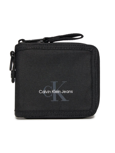 Calvin Klein Jeans Малък мъжки портфейл Sport Essentials Compact Zip Ut K50K510774 Черен