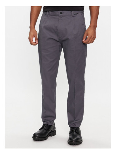 Calvin Klein Панталон от костюм Modern Twill Tapered Pleat K10K111490 Сив Slim Fit