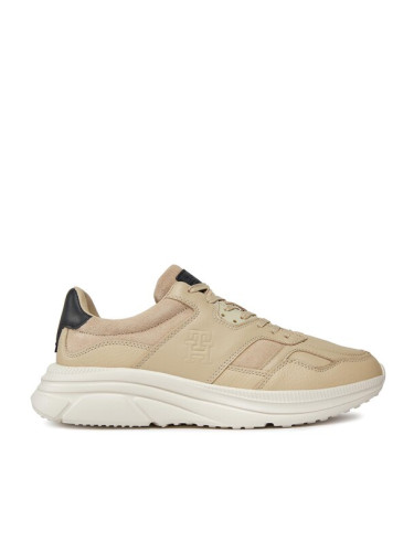 Tommy Hilfiger Сникърси Modern Runner Premium Lth FM0FM04879 Бежов