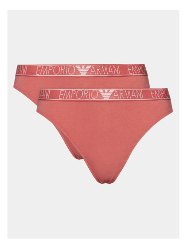 Emporio Armani Underwear Комплект 2 чифта бикини бразилиана 164752 4R223 05373 Розов