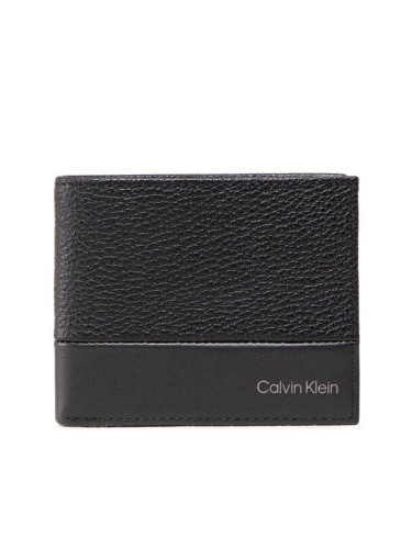 Calvin Klein Малък мъжки портфейл Subtle Mix Bifold 6Cc W/Bill K50K509182 Черен